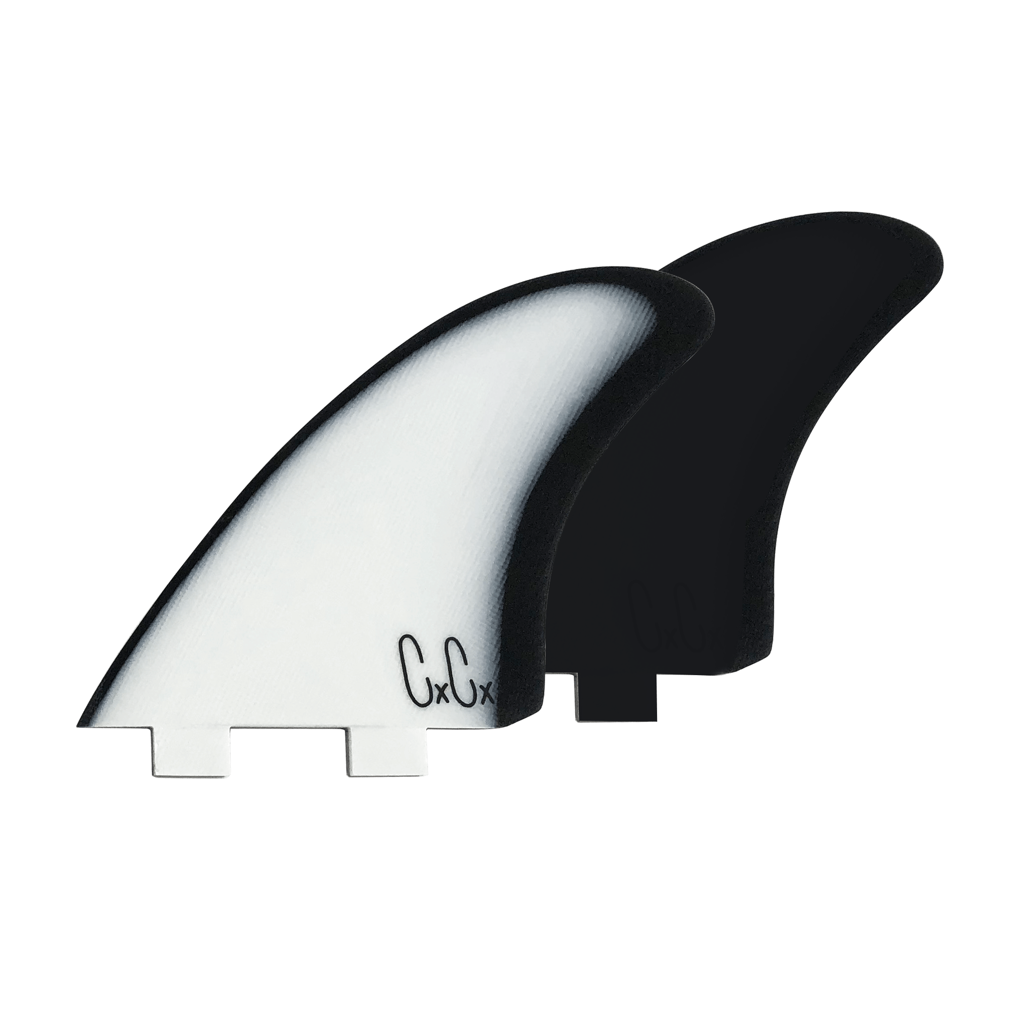 Christenson Twin Especial - White/Black - Twin Tab – Captain Fin